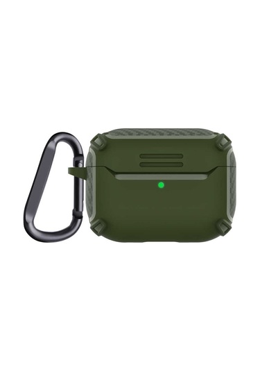 Airpods Pro 2 Uyumlu Kılıf Zore Airbag 26 Silikon-Koyu yeşil Koyu yeşil