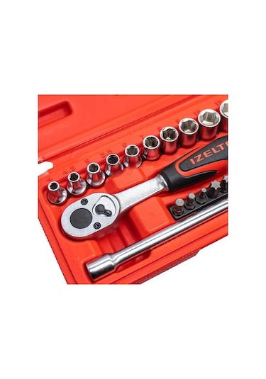 İzeltaş 14000005132 1/4'' Altı Köşe Mini Lokma Anahtar Ve Bits Set 27 Parça