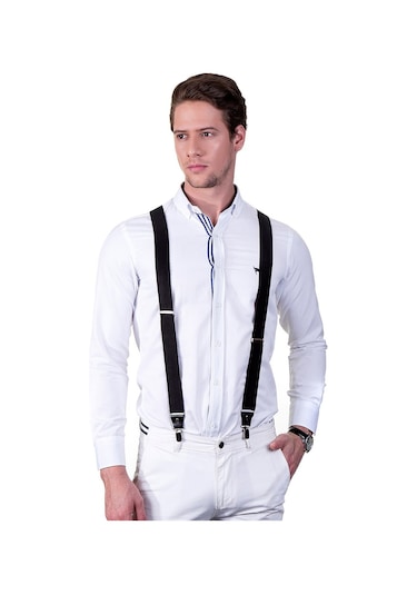 Tudors Erkek Pantolon Askısı Siyah