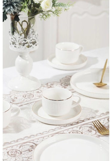 Acar Sierra 6 Kişilik 20 Parça Brunch Seti - Gold