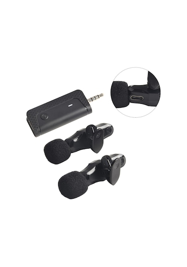 Hasaller Kablosuz Mikrofon Kablosuz Yaka Mikrofonu Kablosuz