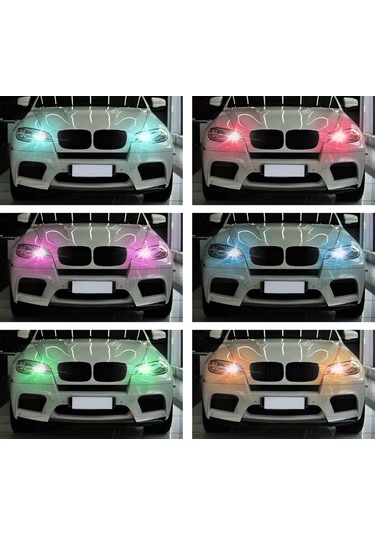 Geeroyoo T10 Tipi 6 Smd 5050 Led Işık, Silikon Kaplama, 4 Farklı Mod Ve 16 Renk Ayarlamalı Kumanda İle 4 Adet Paket