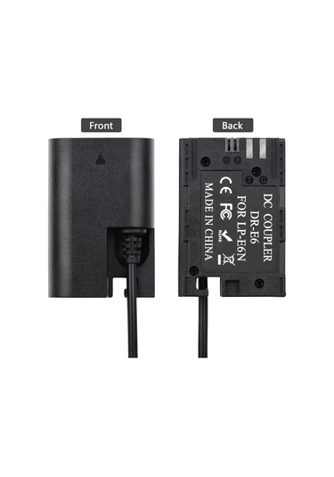 Kosona Andoer Dr-e6 Canon Lp-e6 Sahte Pil, 5v 2a Usb Artırıcı Kablolu 200cm , 8v Çıkış, 5d2/5d3/5d4/6d/6d2/60d/7d/70d/80d/90d Dslr Kameralar İçin, Güvenlik Koruma Ce Onaylı