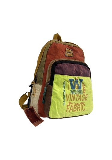 Kaliteli Vintage Salaş Disayn Günlük Gezi Spor Sırt Çantası Matanza Bag 30x42cm Sarı