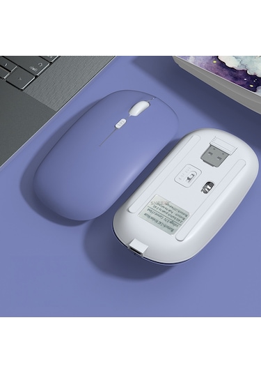 Honor Uyumlu Tablet Şarj Edilebilir Sessiz Mouse Bluetooth + 2.4hz Wifi