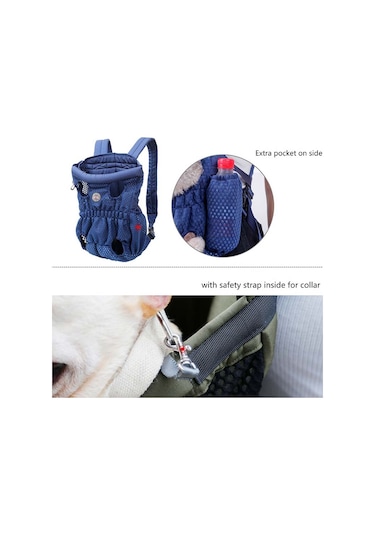 Doglemi Pet Gezi Sırt Çantası Köpek Omuz Göğüs Çantası Nefes Alabilir Örgü Köpek Kedi Çantası, Boyut: L Yeşil Siyah