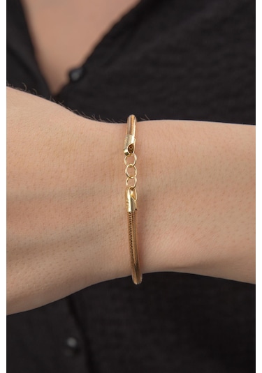 Fiyonk Kuyumculuk 14 Ayar Altın Esnek İtalyan Bileklik Blk8051 Sarı Altın