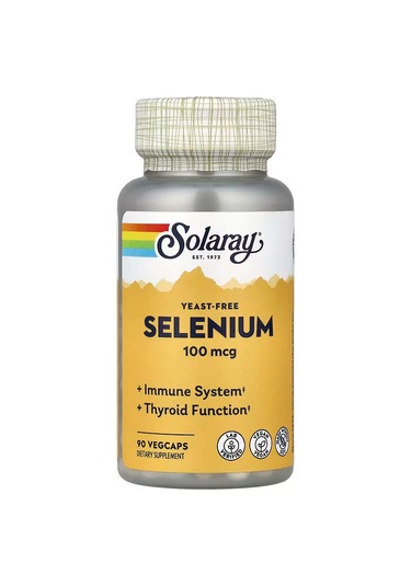 Solaray Yeast Free Selenium 100mcg Healthy Immune & Thyroid 90 Vegcaps