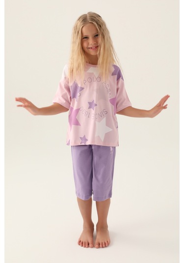 U.s. Polo Assn. Kız Çocuk Toz Pembe Pijama Takım 50315466-vr050 Toz Pembe