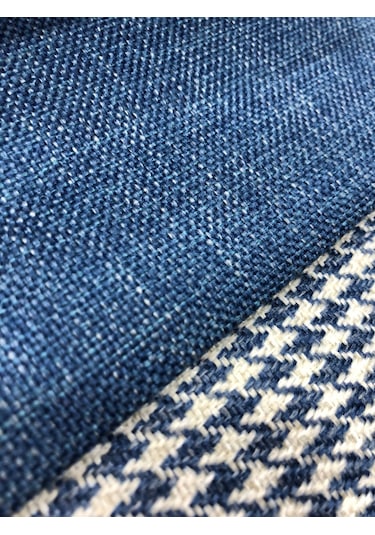 Enesar Home Mavi Keten Döşemelik Kumaş Premium Dokuma 117 100 x 140 cm