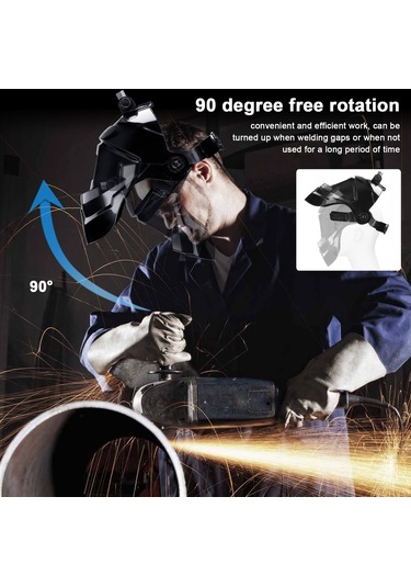 Hallow Geevorks  Otomatik Karartma Kaynak Yüz Maskesi Büyük E24711