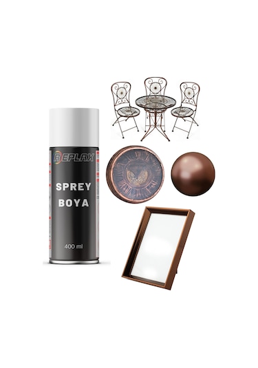 Bakır Rengi Masa Sandalye Tablo Kenarı Sprey Boyası 400 Ml.
