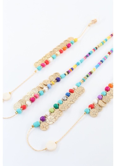 Gold Tuğralı Boncuklu Gözlük Ipi Kadın Gözlük Zinciri. Gözlük Ipi. Gözlük Ipi Askısı. Gözlük Zinciri Gold