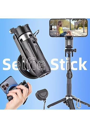 Bluetooth Kumandalı Magsafe Uyumlu 41cm Tripod Selfie Çubuğu Kı