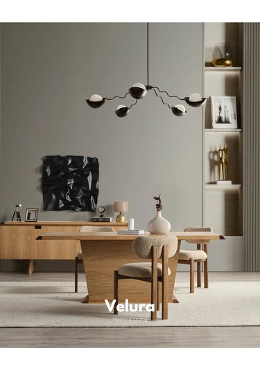 Beliz Yemek Odası Takımı Yemek Masası + 4 Adet Sandalye Kahverengi