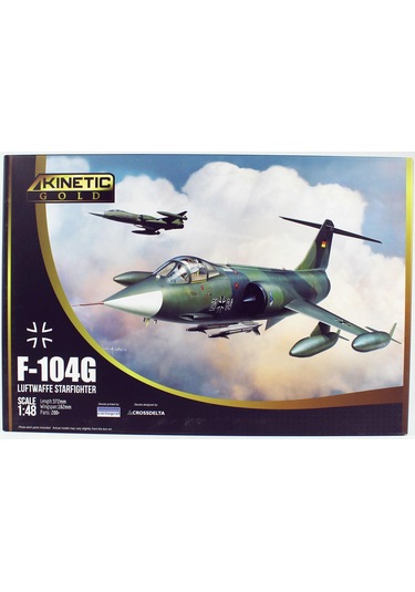 Kinetic K48083 1/48 F-104g Luftwaffe Starfighter Savaş Uçağı, Plastik Model Kiti