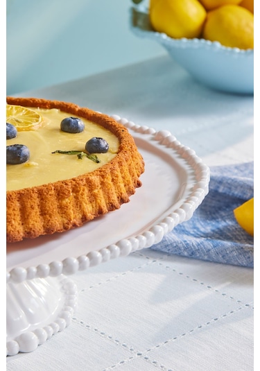 Karaca Perla Melamin Kek Standı 36 cm Beyaz