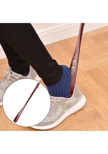 Suntek Dayanıklı Ahşap Ayakkabı Çekeceği Uzun Kırmızı Kırmızı