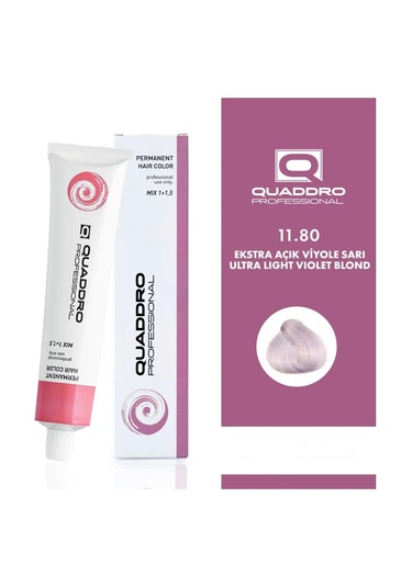 Quaddro Professıonel Saç Boyası 11.80 Ekstra Açık Viyole Sarı
