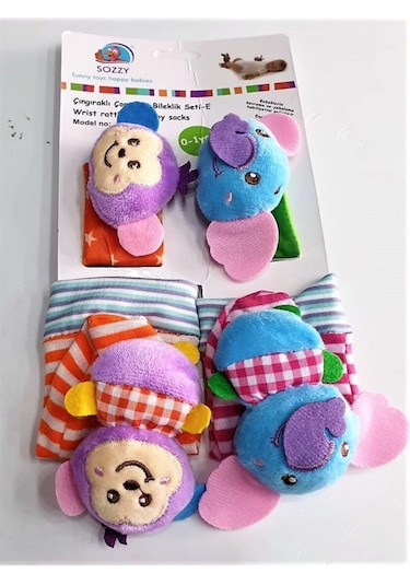 Sozzy Toys Sozzy Çıngıraklı Bileklik Ve Çorap Pembe