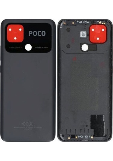 Xiaomi Xiaomi Poco C40 Siyah Arka Pil Kapağı Batarya Kapağı Siyah