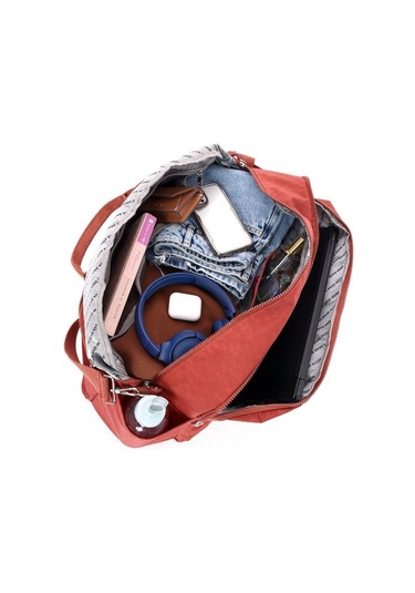 Seyehat Spor Çantası Kabin Boy Valiz 45 35 Cm Omuz Ve Çapraz Askılı Hafif Klinkır Çanta Su İtici Kiremit