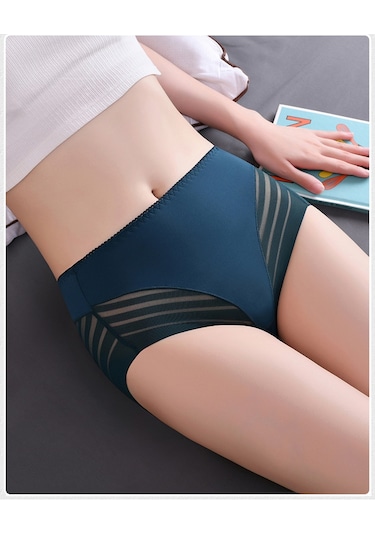 Tcherchi Büyük Beden Yüksek Bel Dantelli Nefes Alabilen Kadın İç Çamaşırı Bej