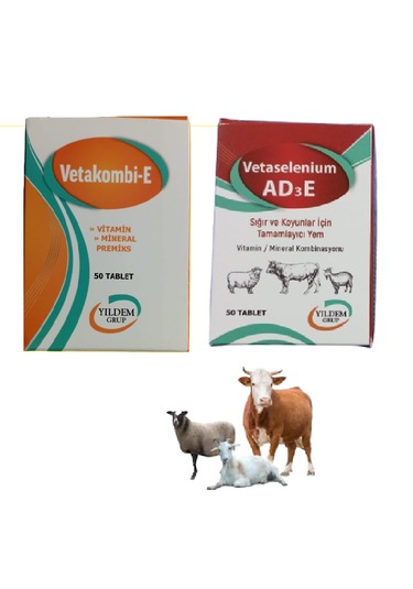 Sığır ,inek Ve Koyunlar İçin Vetaselenium Ad3e 50 Tablet Ve Vetak