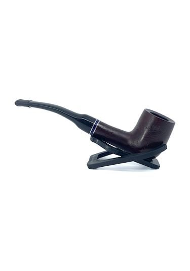Dapper Half Bent Billiard Briar Gül Kökü 9 Mm Filtreli El Yapımı Pipo - 2645
