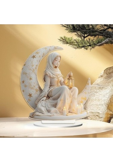 Lijinxu 2d Ay Peri Heykeli Koleksiyonları Yatak Odası Dolabı 18cmx20cm