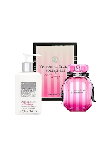 Victoria's Secret Bombshell Kadın Parfüm EDP 50 ML + Bombshell Holiday Vücut Losyonu 250 ML