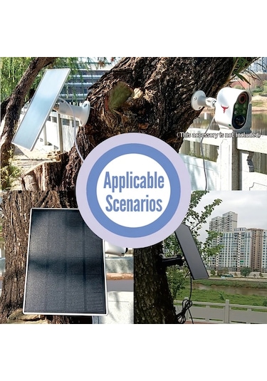 Xuweiwei Beyaz Çift Paket Güneş Şarj Cihazı Düşük Voltajlı Güvenlik Kameraları Micro Usb Usb C Uyumlu Çok Açılı Döner