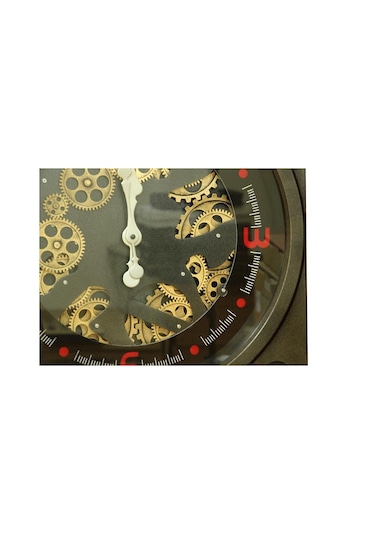 Kenpazar Saat Çarklı Kare Duvar Saati Dekoratif Ev Ofis Hediyelik çok Renkli