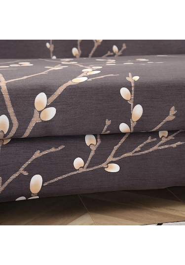 Sones Kumaş Yüksek Elastik Her Şey Dahil Tembel Kanepe Kılıfı, Boyut: 4 Kişilik Blackstone