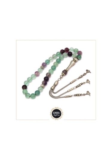 Sertifikalı Florit Taşı Tesbih Orijinal Doğal Taş 8 Mm