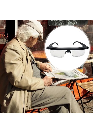 Vkemall Ayarlanabilir Odaklı Okuma Gözlüğü -6.0 +3.0 Diyoptri İle Net Görüş