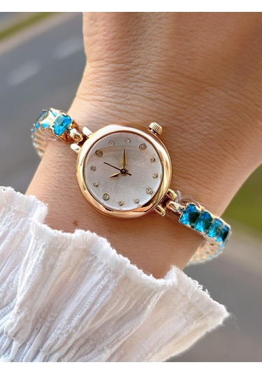 Coliseum Çelik Ve Taşlı Kordon Vintage Seri Küçük Kasa Özel Tasarım Kadın Kol Saati Sp.8933.m2 Sarı