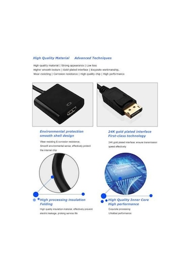 Dp Display Port To Hdmi Çevirici Display Hdmi Adaptör