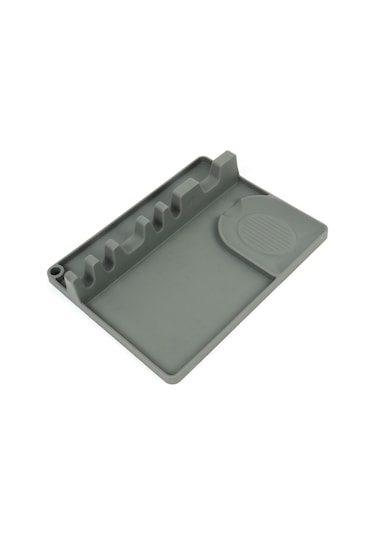 Sones 2'si 1 Arada Mutfak Silikon Kaşıklık Rafı Büyük