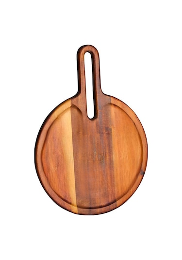 Mien Dayanıklı Ahşap Akasya Bohem Yuvarlak Sunumluk Büyük Boy L 7b117 Ahşap