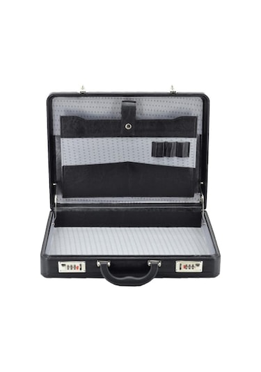 Bond Tipi Çanta Şifreli Evrak Çantası Siyah 14 Litre Siyah