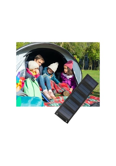 Pazly 7.5w 5v Katlanabilir Güneş Şarj Cihazı Usb Portlu Taşınabilir Su Geçirmez Panel