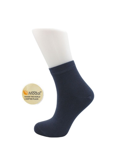 Modal Kadın Yarım Konç Çok Renkli Dikişsiz Düz Çorap 6'lı Paket Çok Renkli