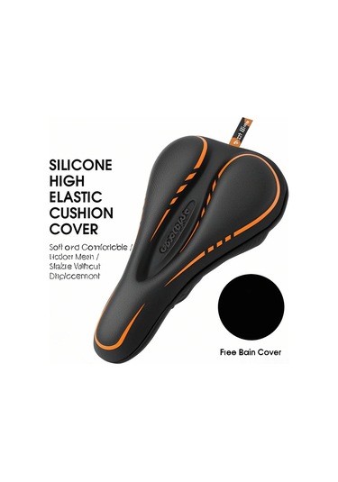Neevoyu Montaj Kolay Kaymaz Silikon-sünger Bicycle Sit Atlığı, Kalın Tasarım, Yüksek Elastiklikli, Havalandırmalı, Dağ Bisikleti İçin Siyah Siyah