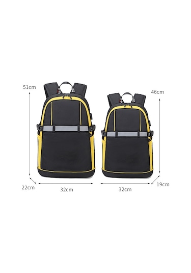 2101 Öğrenci Sırt Çantası Moda Günlük Rahat Sırt Çantası Siyah