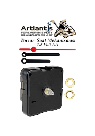 Duvar Saat Mekanizması 1 Adet 10 Mm Şaft Sessiz Saat Motoru Akrep Yelkovan Okul Deney Saat Yapım