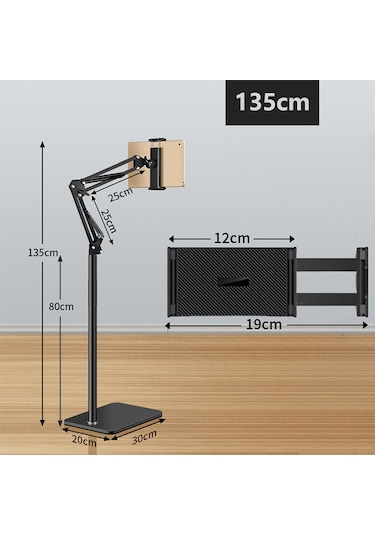 Ally 360 Derece Ayarlanabilir Teleskopik Metal Telefon - Tablet