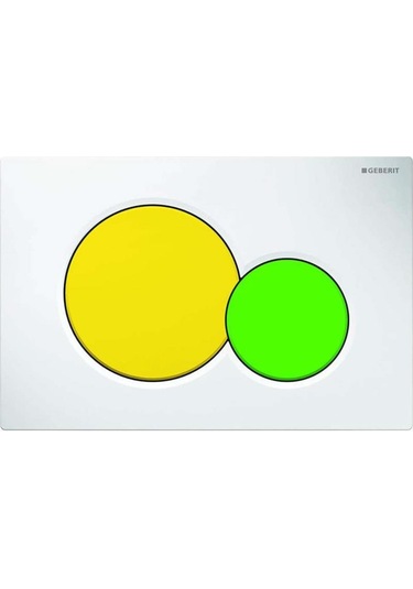 Geberit Sigma01 Kumanda Paneli Yeşil / Sarı Sarı - Yeşil