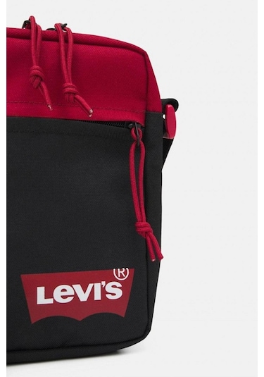 Levi's Logolu Fermuarlı Çanta 38005-5300 Bordo-siyah