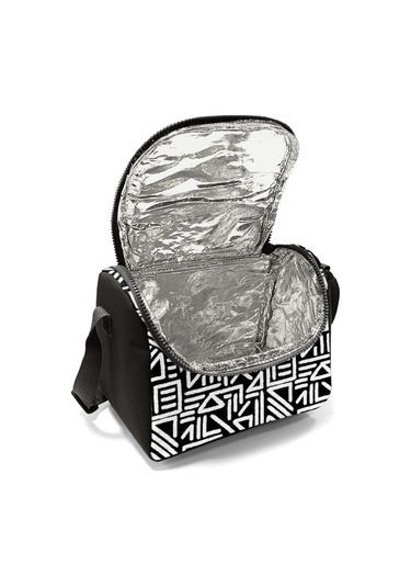 Coral High Erkek Çocuk İlkokul Beslenme Çantası, Siyah Beyaz Geometrik Şekiller, Isı Yalıtımlı Çok Renkli